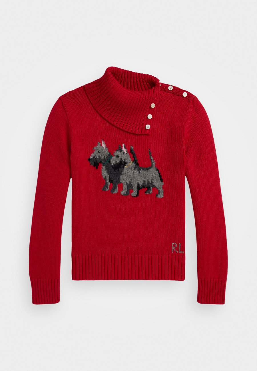 

Джемпер Polo Ralph Lauren INTARSIA-KNIT DOG COTTON SWEATER, Red