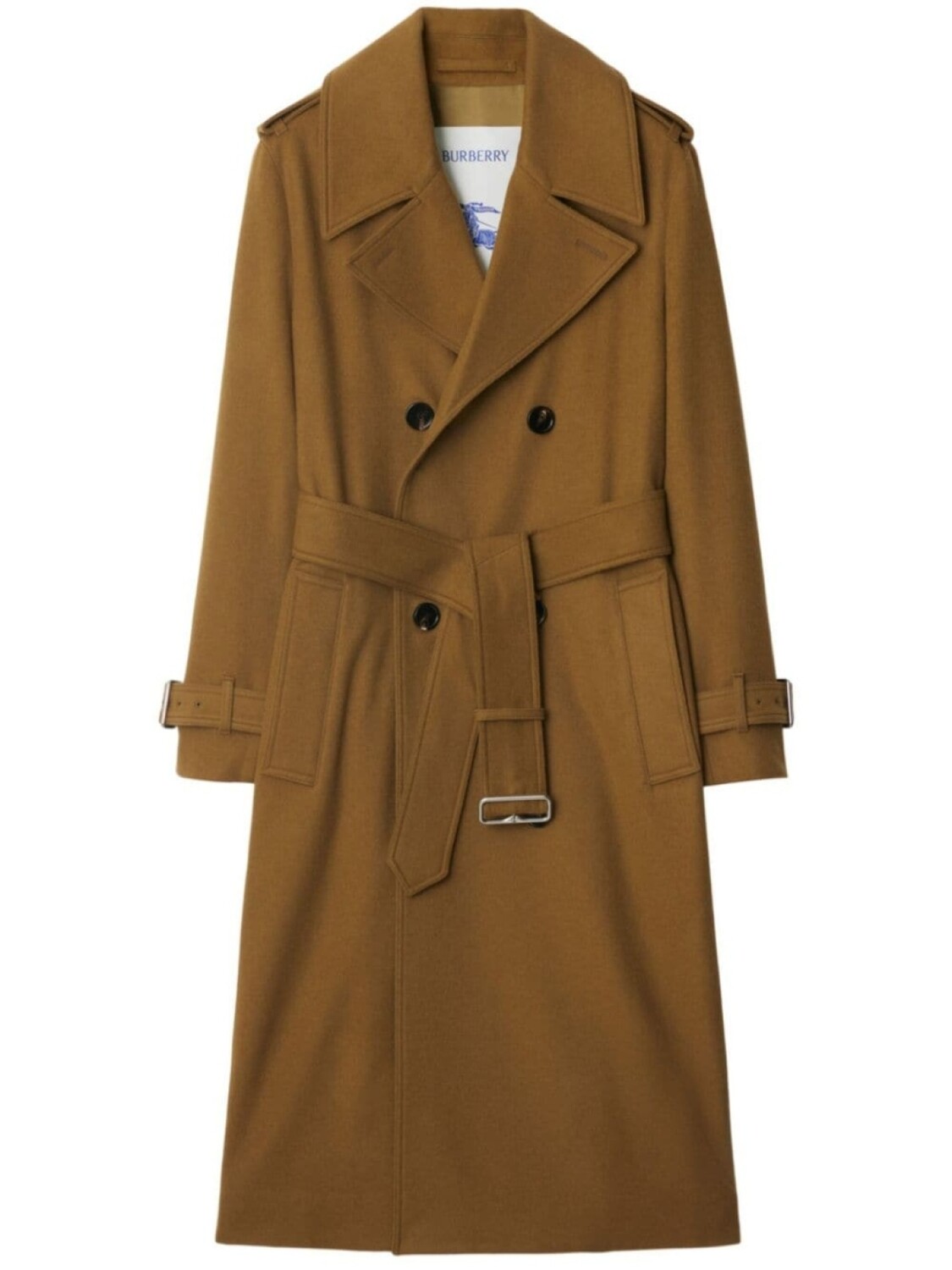 

Burberry кашемировый тренчкот с поясом, коричневый