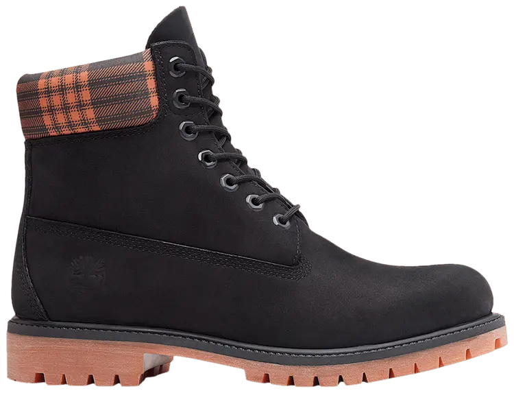 

Ботинки Timberland Heritage 6 Inch Waterproof Boot 'Plaid - Black Orange', черный