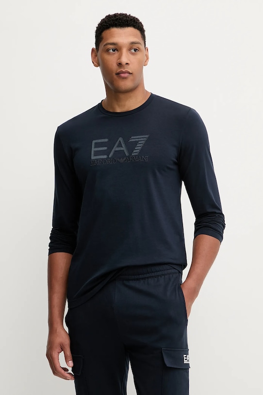 

Лонгслив Ea7 Emporio Armani, темно-синий