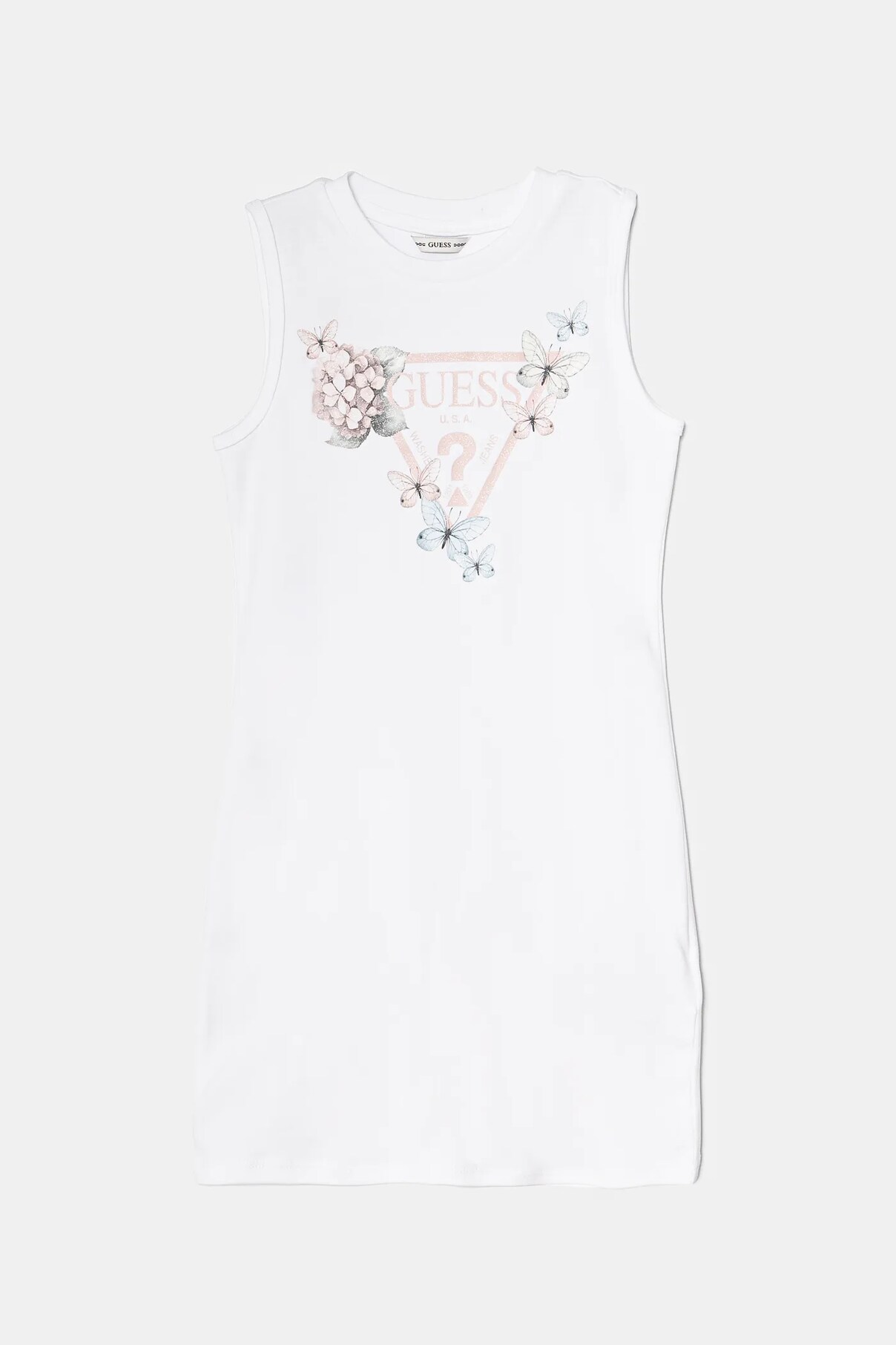 

Хлопковое платье для детей Guess, белый