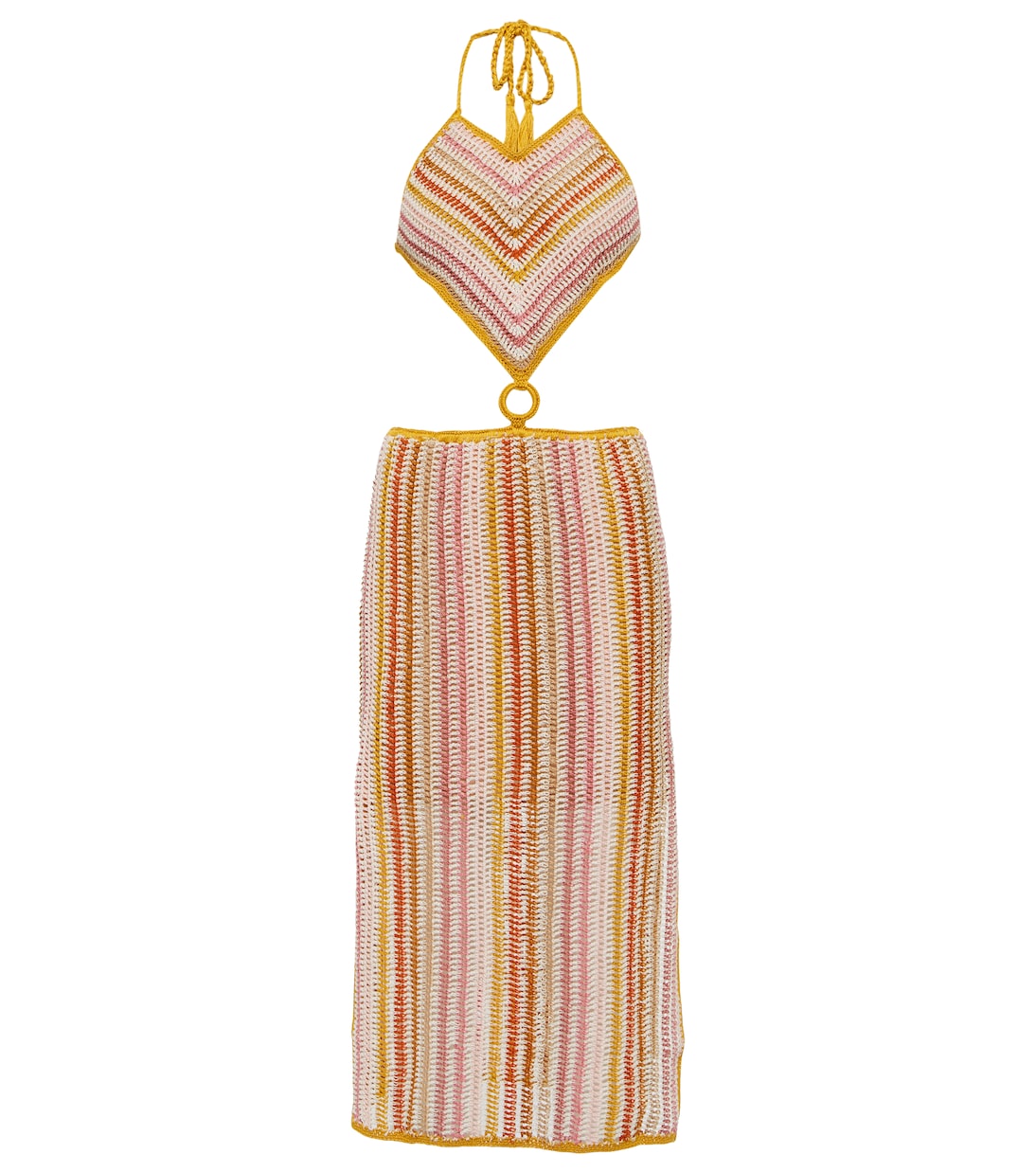

Платье крючком с халтернеем Anna Kosturova, Sunset Pinstripe