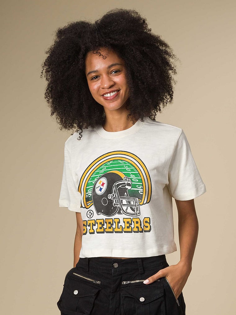 

Укороченная футболка Pittsburgh Steelers с игровым периодом Junk Food Clothing, vintage white - steelers, Белый, Укороченная футболка Pittsburgh Steelers с игровым периодом Junk Food Clothing, vintage white - steelers