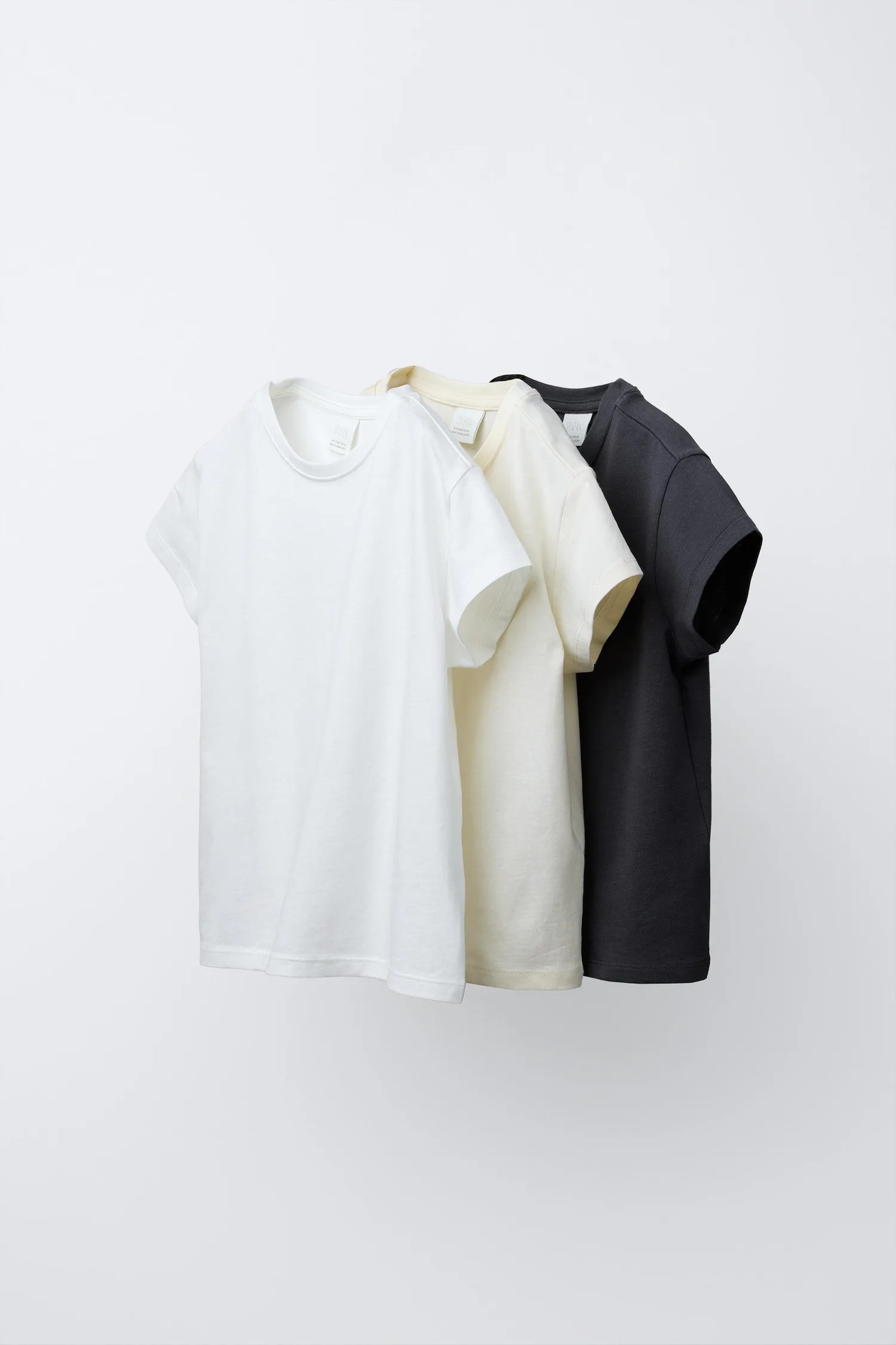 Zara Набор из 3 однотонных футболок