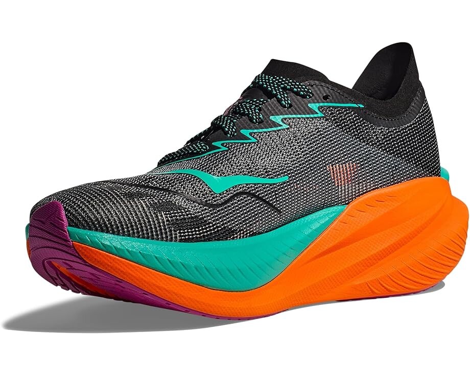 

Кроссовки Hoka Mach X 2, цвет Black/Electric Aqua