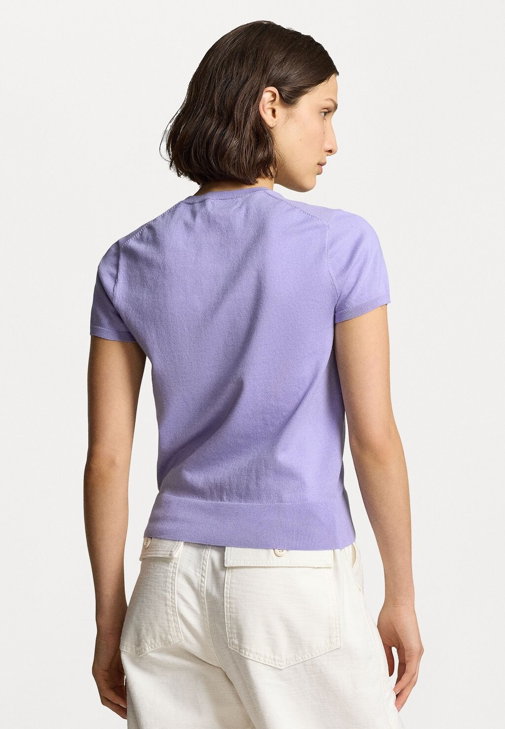 

Базовая футболка COTTON BLEND SHORT SLEEVE JUMPER Ralph Lauren, сирень
