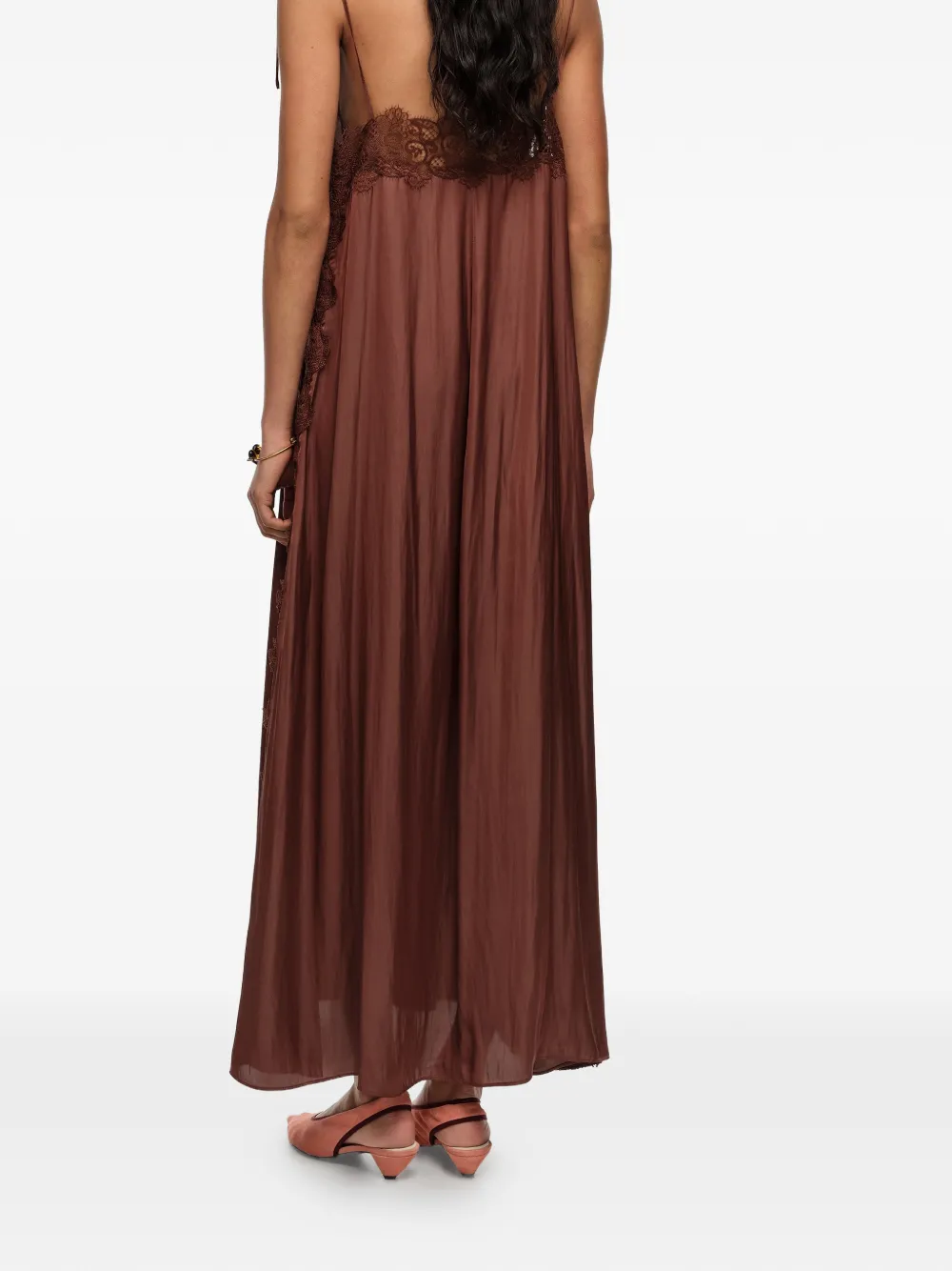 

Платье миди с кружевной отделкой Bimba Y Lola, коричневый