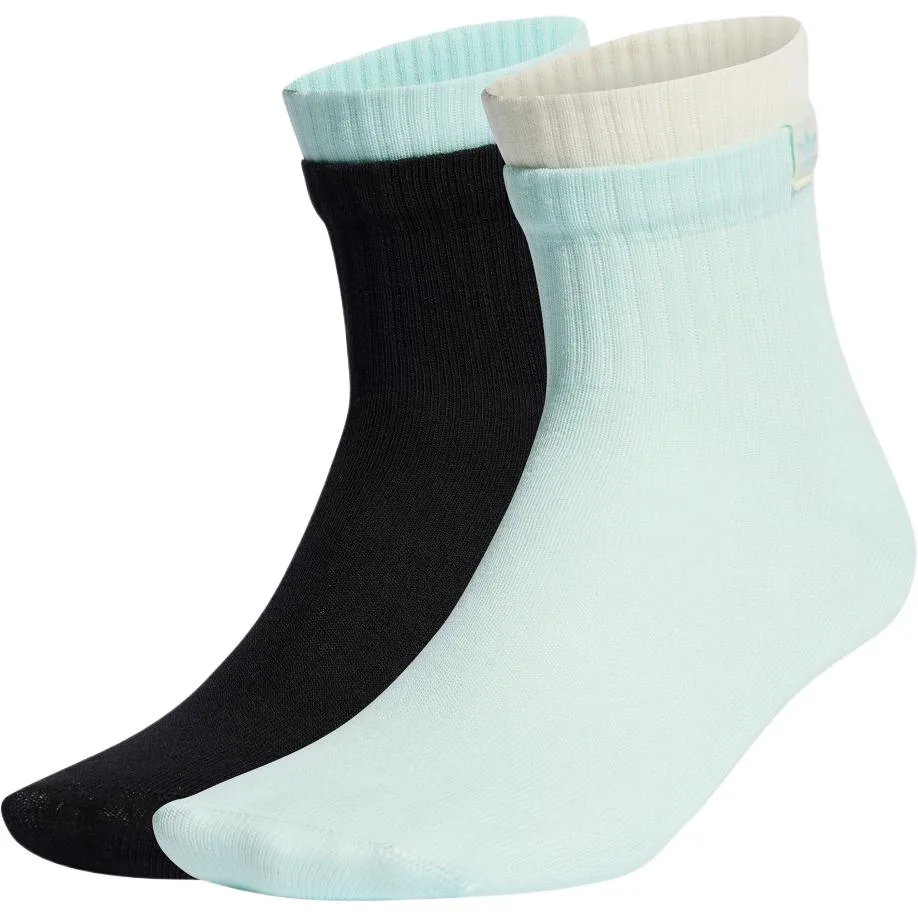 Носки унисекс, набор из 2 пар Adidas, 2 Pack (Black+Blue)