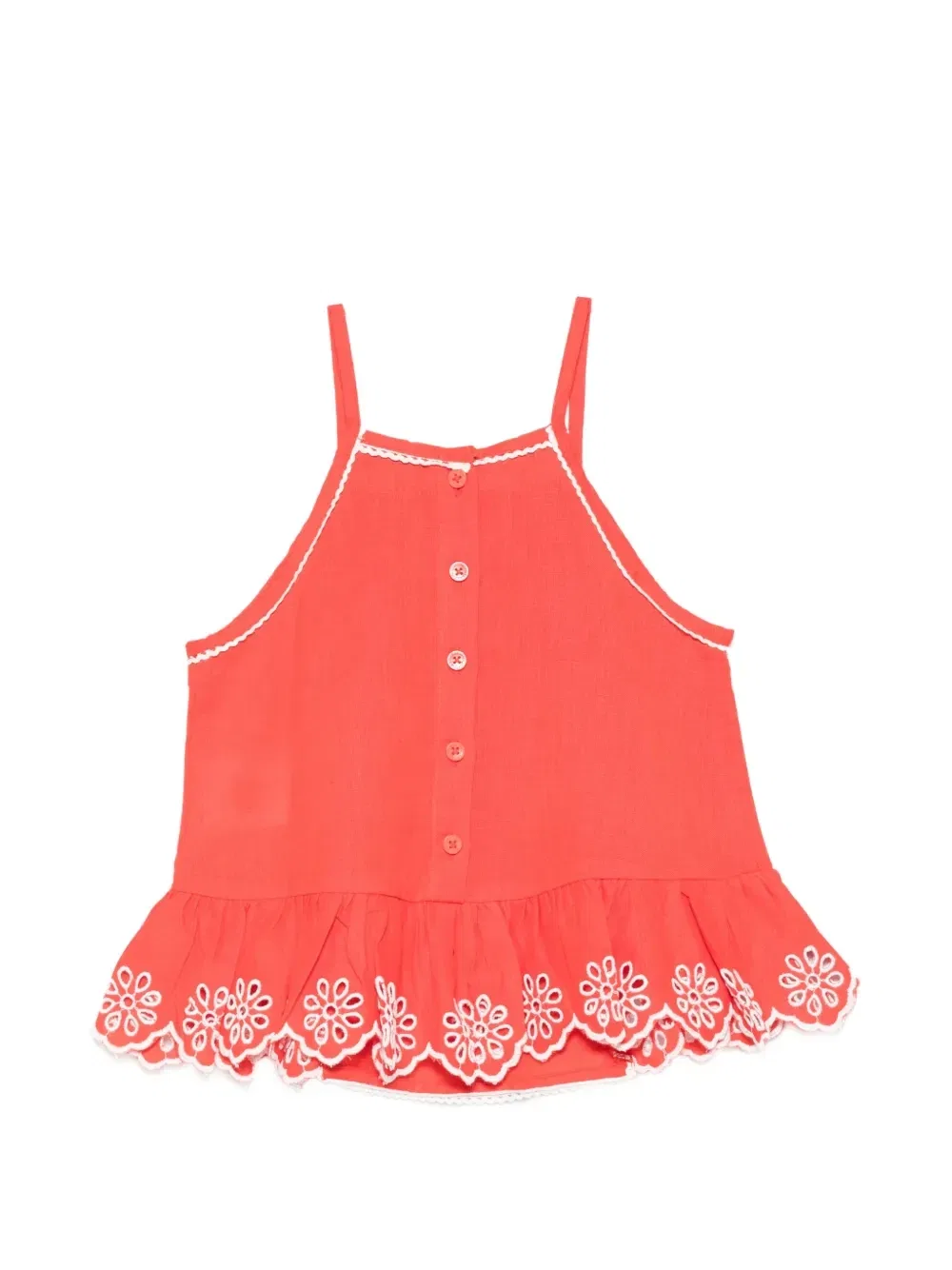 Топ с вышивкой Stella McCartney Kids, красный — фото 2