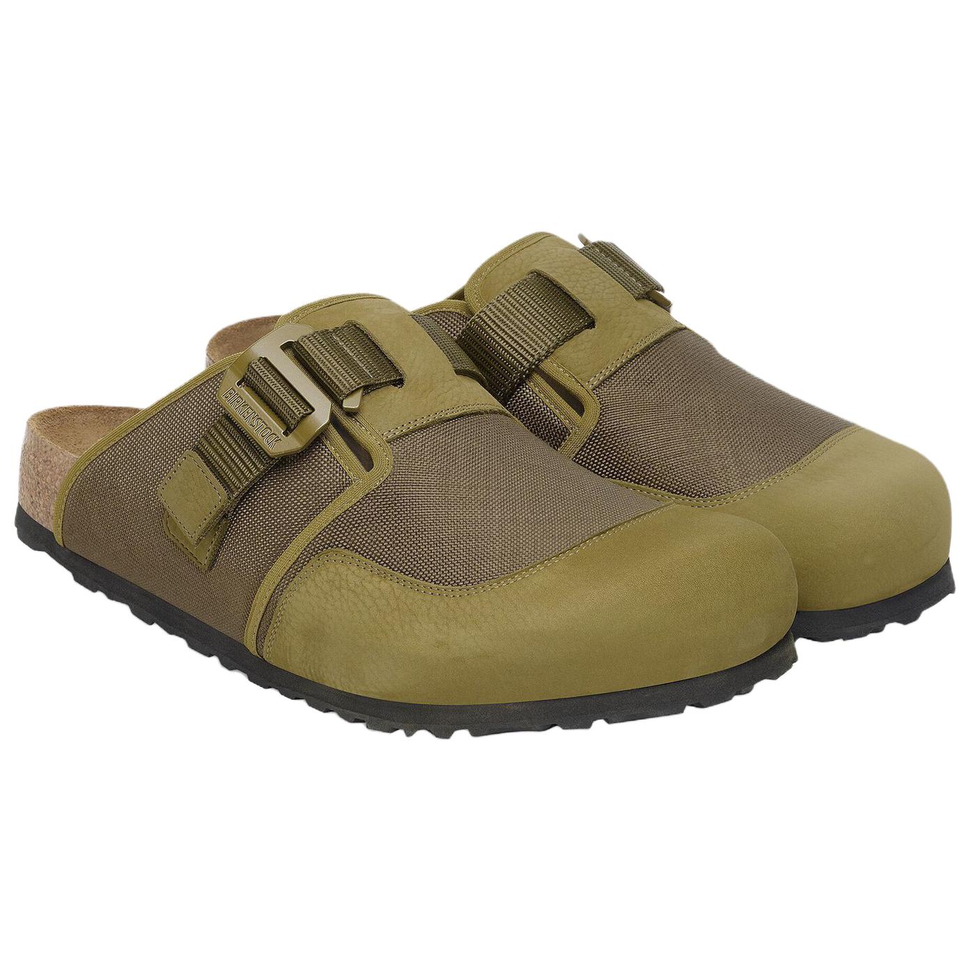 Birkenstock Мужские зеленые тапочки с закрытым носком на резиновой подошве, устойчивые к истиранию, свободного кроя, цвет Green — фото 3