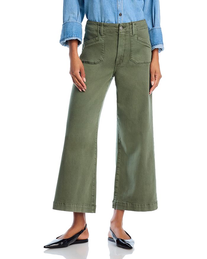 

Джинсы Anessa High Rise Wide Leg Ankle Jeans цвета Vintage Ivy Green PAIGE, зеленый