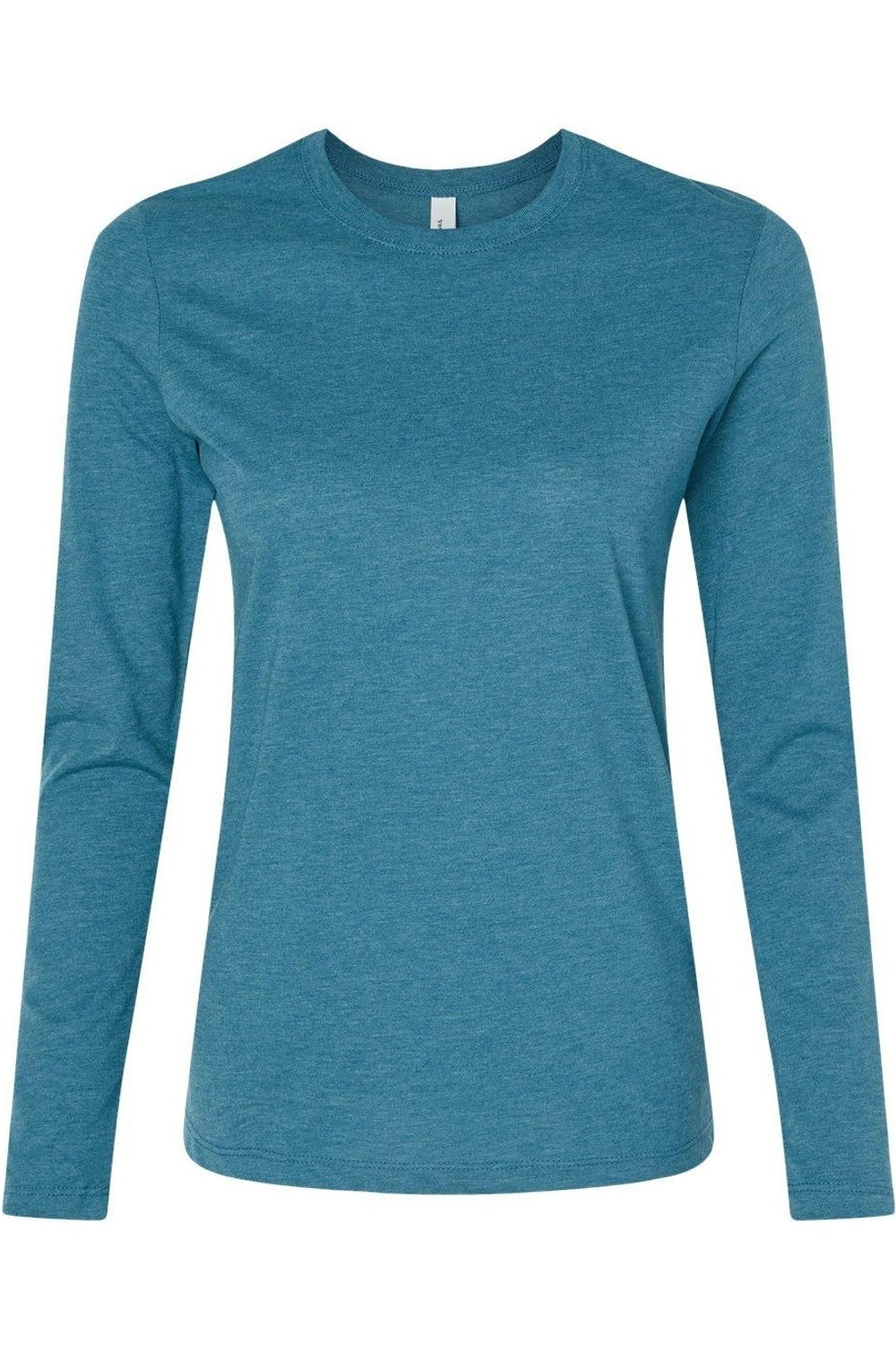 

Женская футболка с длинным рукавом BELLA + CANVAS, цвет heather deep teal