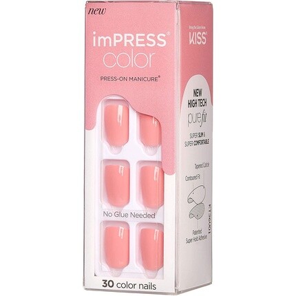 Набор гелевых ногтей Impress Color «Красивый розовый» с технологией Purefit — включает в себя мини-пилку для обработки кутикулы Prep Pad и 30 накладных ногтей, Kiss — фото 3