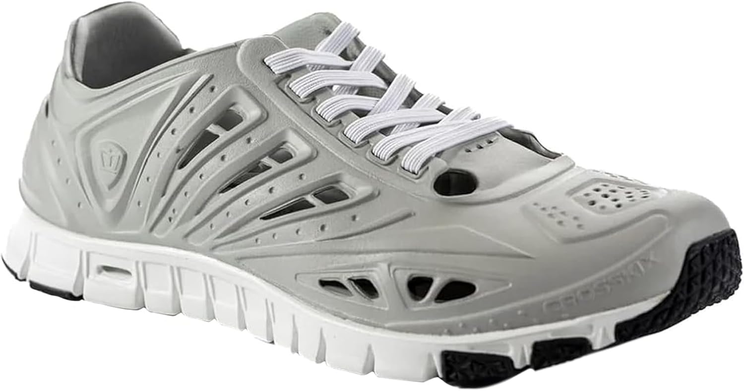 

Кросскикс APX мужские водные туфли с закрытым носком для женщин и детей - нескользящие, полностью погружаемые, с поддержкой свода стопы, быстросохнущие, универсальные кроссовки для приключений, плавательные туфли для любого места Crosskix, серый