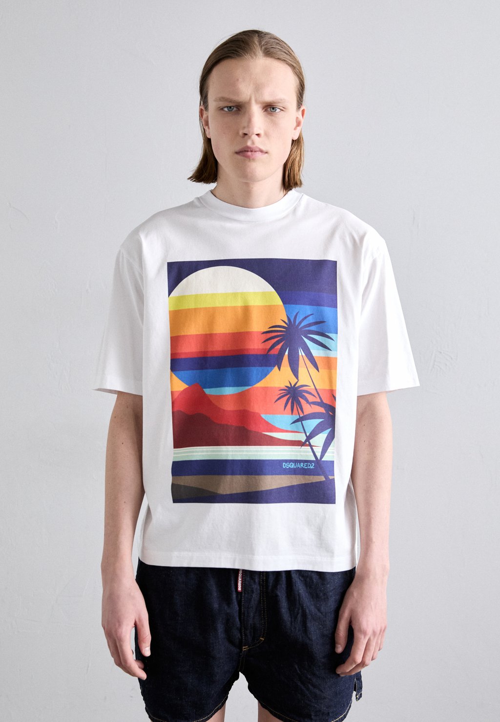 

Футболка с принтом LOOSE FIT TEE Dsquared2, белый