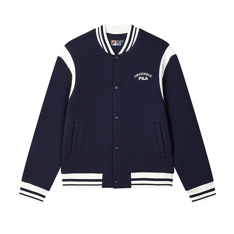 

FILA Оригинальная бейсбольная куртка мужская Мираж Блю, Secret Mirror Blue