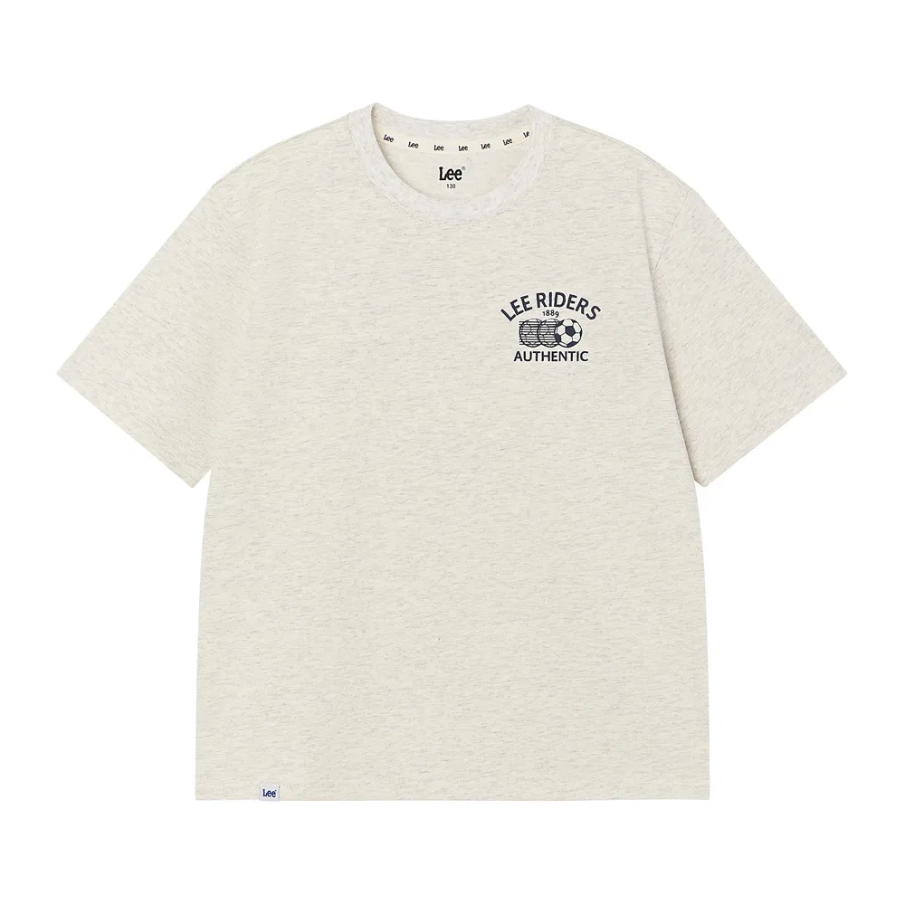 Детская футболка Champion с принтом на спине, цвета овсянки, от Lee Kids