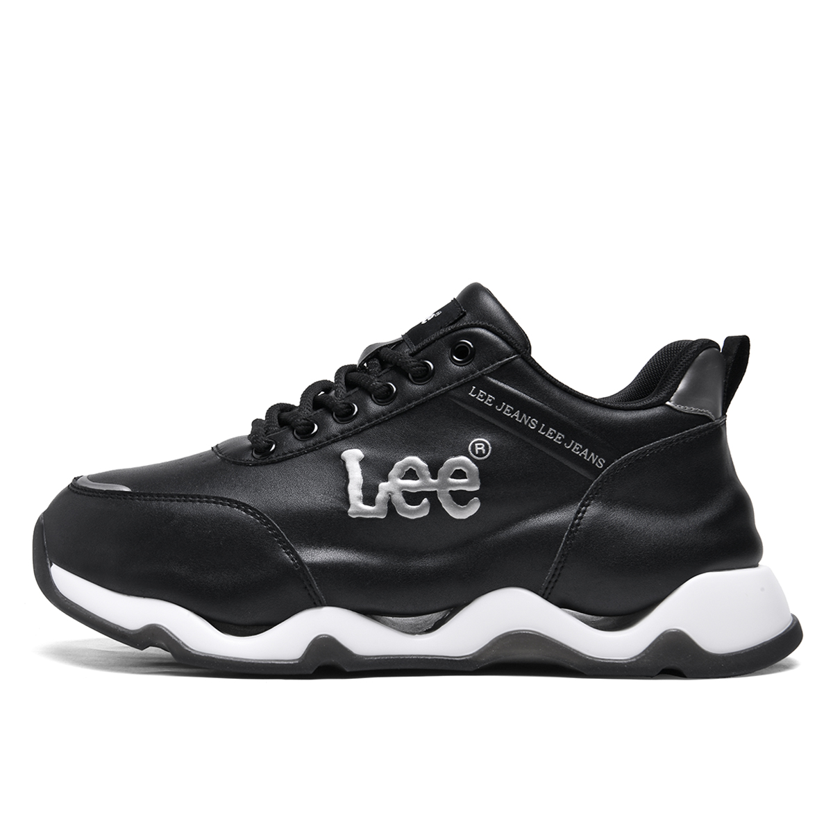 

Легкие противоскользящие низкие повседневные кроссовки Men's Lee, черный (standard leather shoe size)