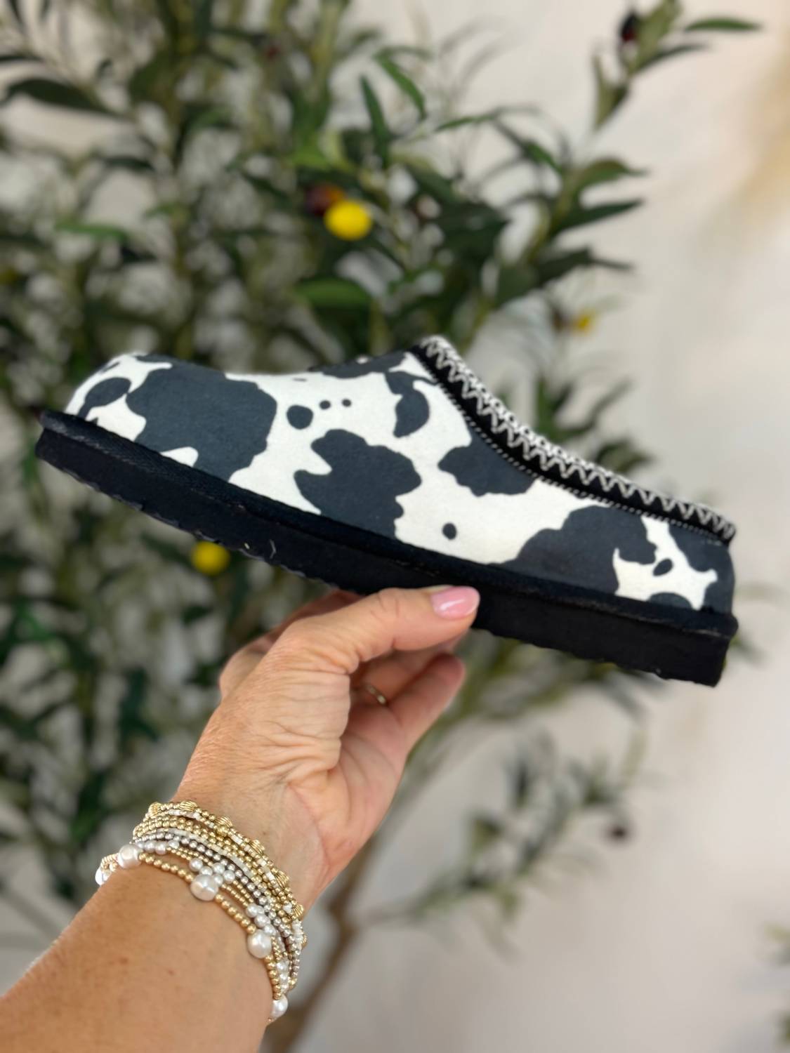 Женские слипоны Sparks с принтом коровы Very G, цвет cow print — фото 2