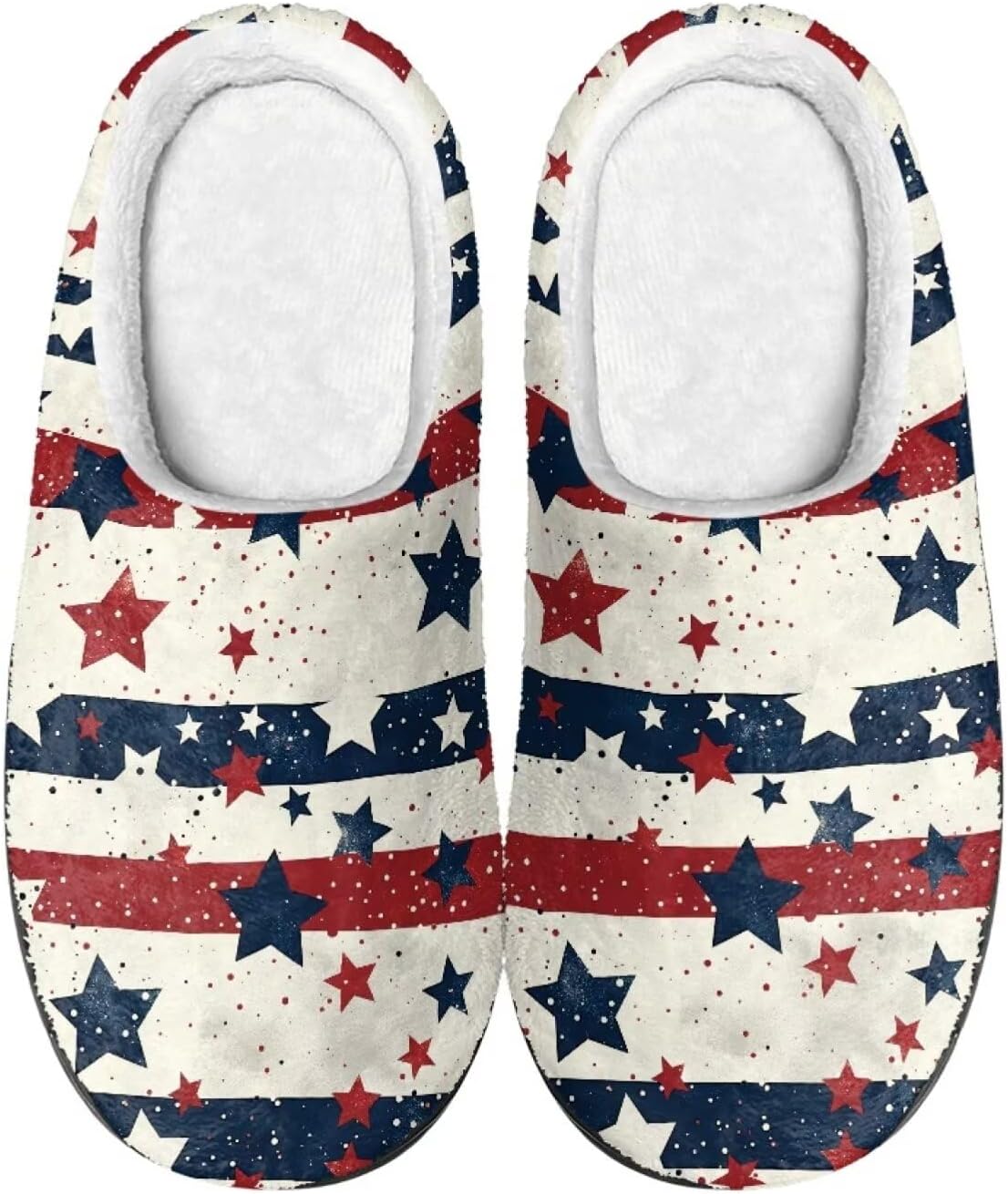 

Унисекс домашние тапочки Howilath с принтом флага страны, из фланели, с мягкой пушистой подкладкой, теплые хлопковые тапочки, American Flag