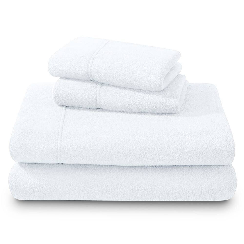 

Комплект простыней из флиса Bare Home, белый
