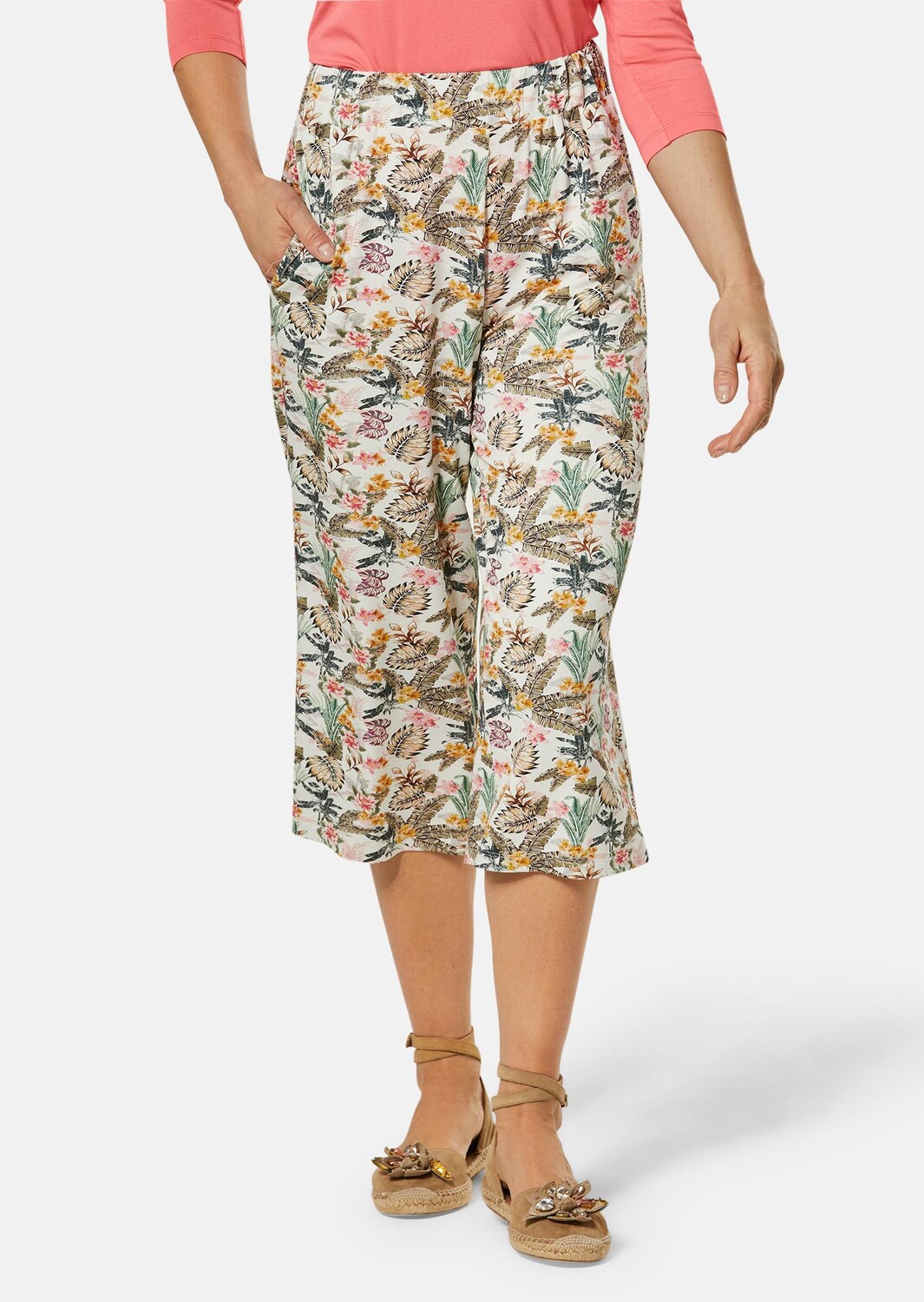 

Брюки GOLDNER Druckhose Louisa, белый
