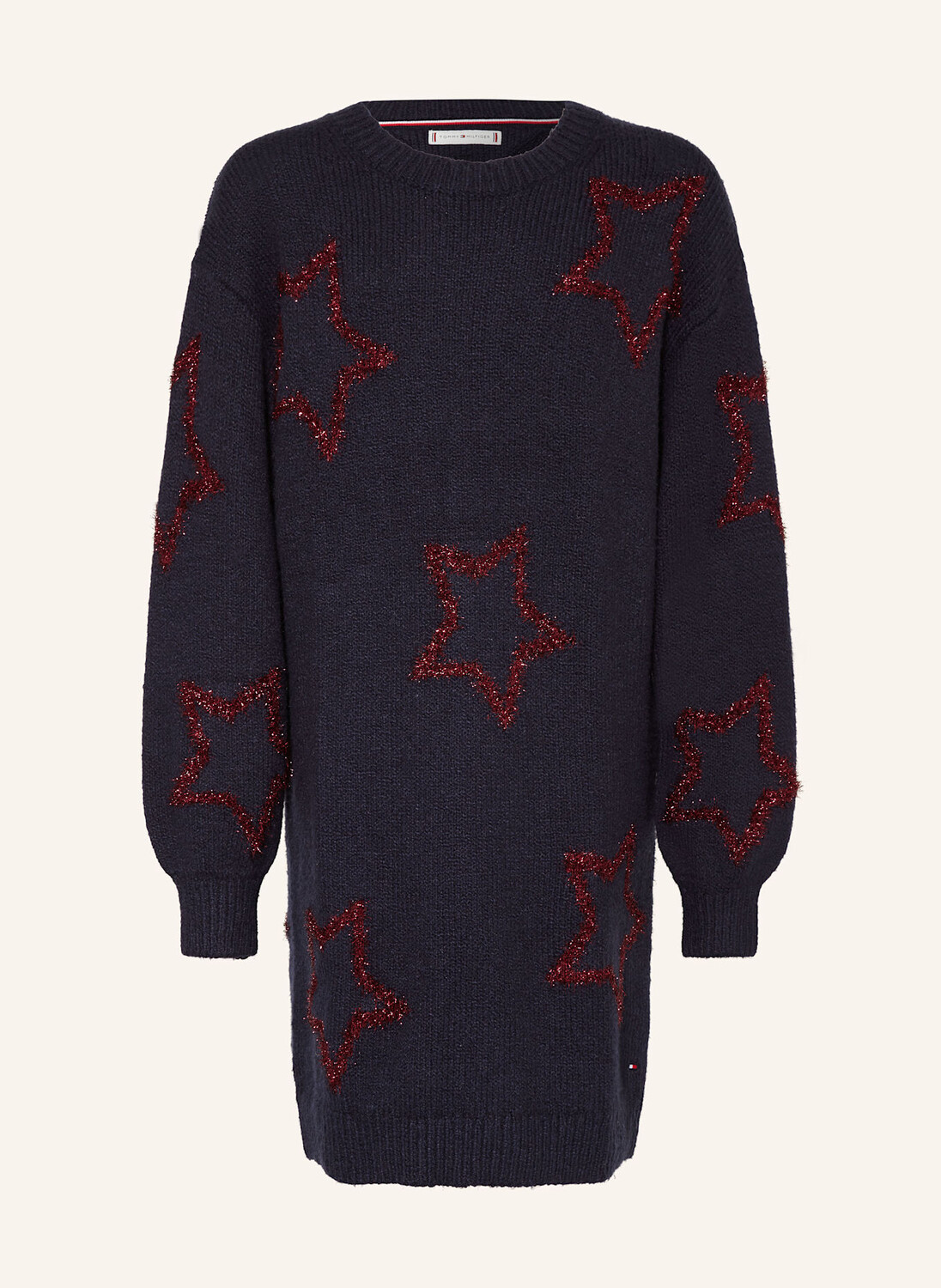 

Вязаное платье из блестящей пряжи Tommy Hilfiger, синий