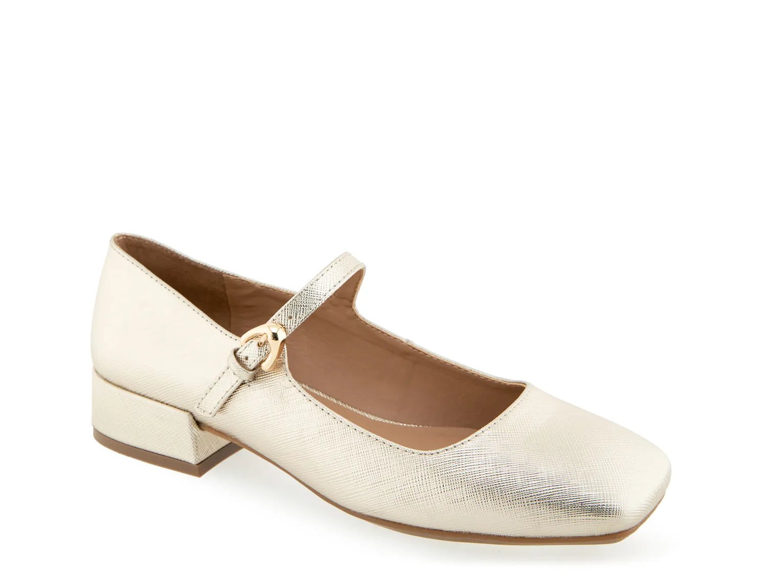 Туфли Aerosoles Isannah Mary Jane Pump, Soft Gold Metallic
