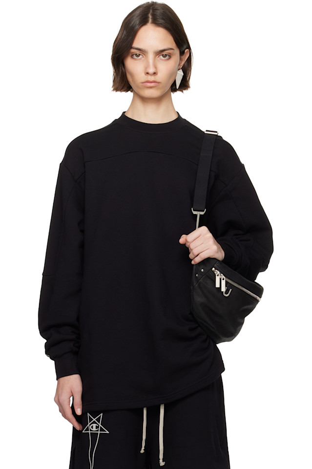 

Чемпионская версия свитера с рельефными вставками Rick Owens, черный