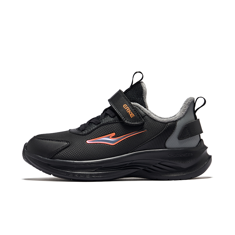 

ERKE KIDS Прочные теплые низкие детские беговые кроссовки black gray