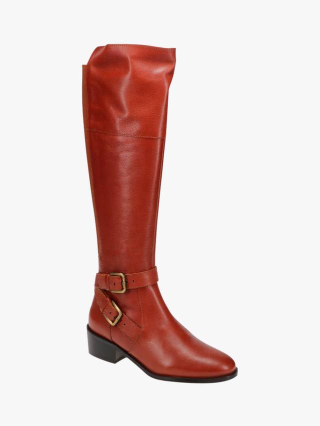 Фиби удлиненные кожаные сапоги экстра тонкой ширины Jones Bootmaker, желто-коричневый — фото 2