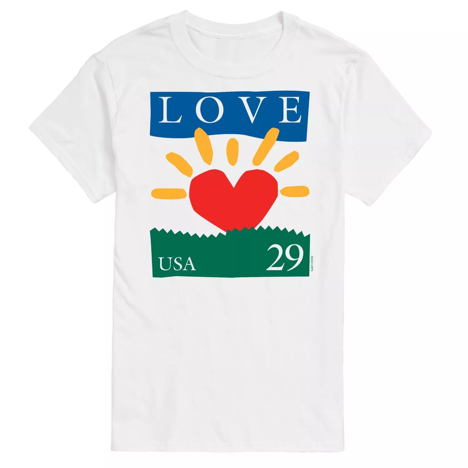 

Мужская футболка USPS Love 29 со штампом Licensed Character