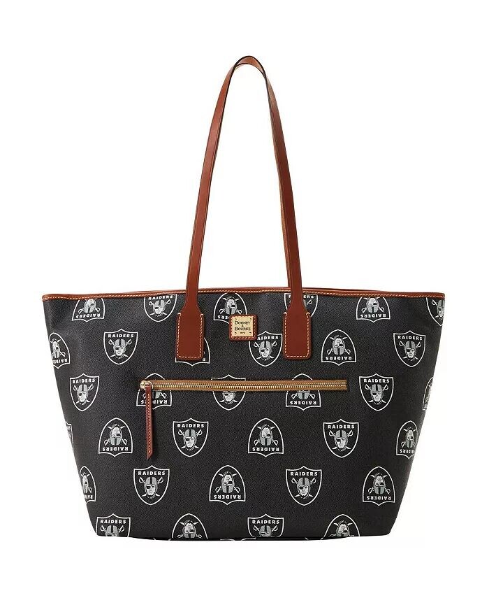 

Женская большая спортивная сумка-тоут с монограммой Las Vegas Raiders Dooney & Bourke, черный