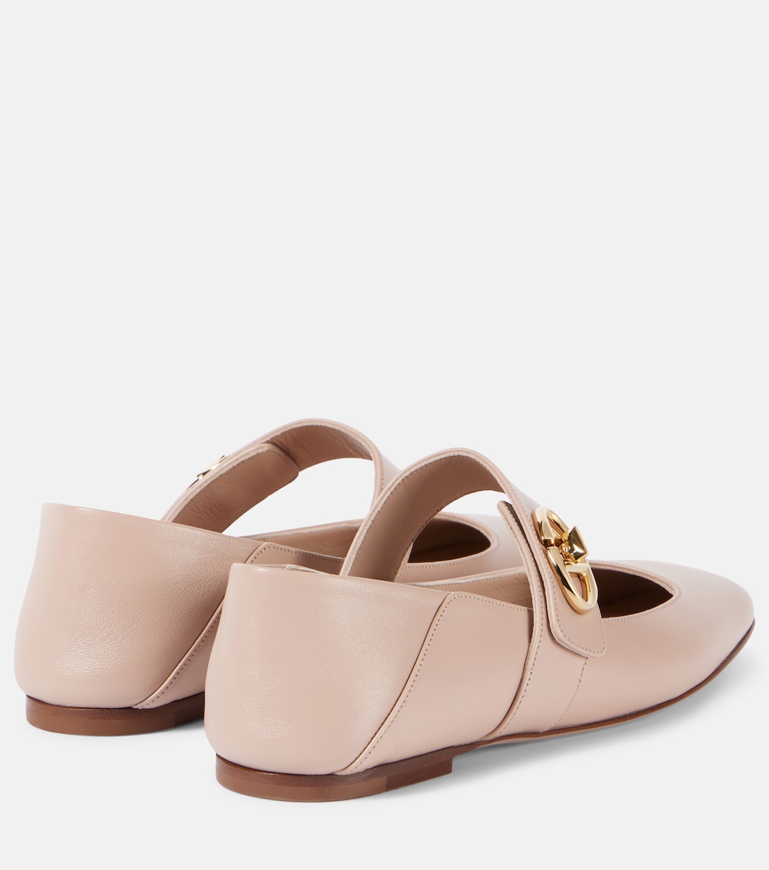 Туфли Мэри Джейн VLogo Locker Valentino Garavani, бежевый — фото 3