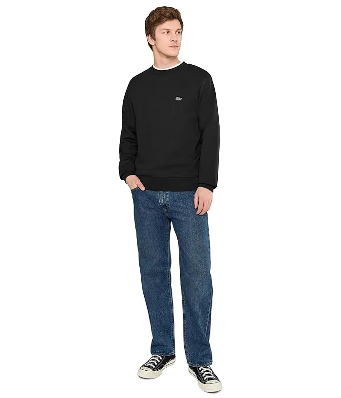Свитшот из органического хлопка Classic Fit Lacoste, Off-White/Dark Green — фото 2