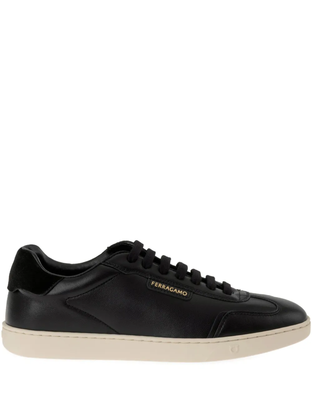 Кроссовки из замши и кожи Ferragamo, черный