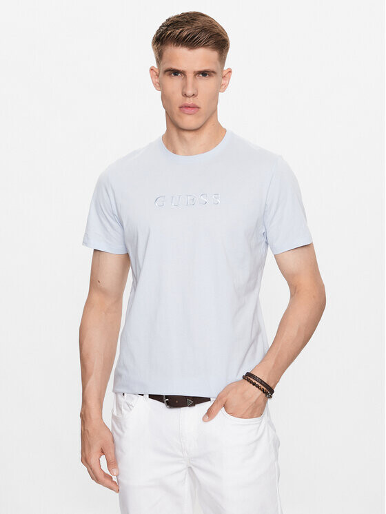 

Футболка узкого кроя Guess, синий