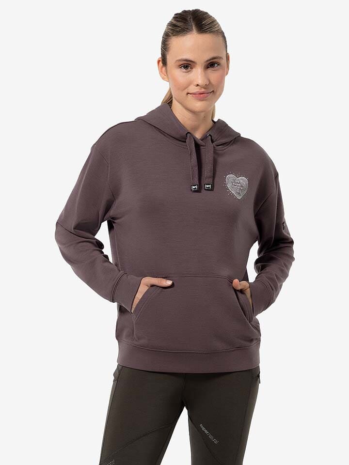 

Толстовка super.natural Hoodie Little Heartwood, коричневый