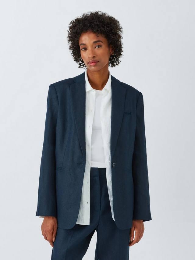 

Льняной блейзер John Lewis, темно-синий