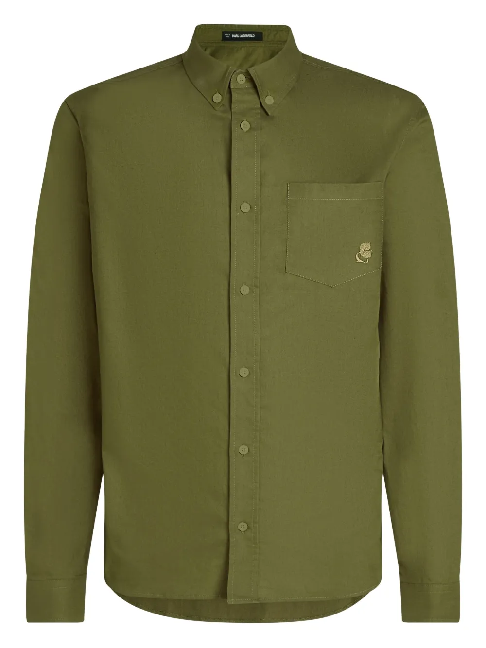 

Рубашка с вышитым логотипом KARL LAGERFELD, зеленый