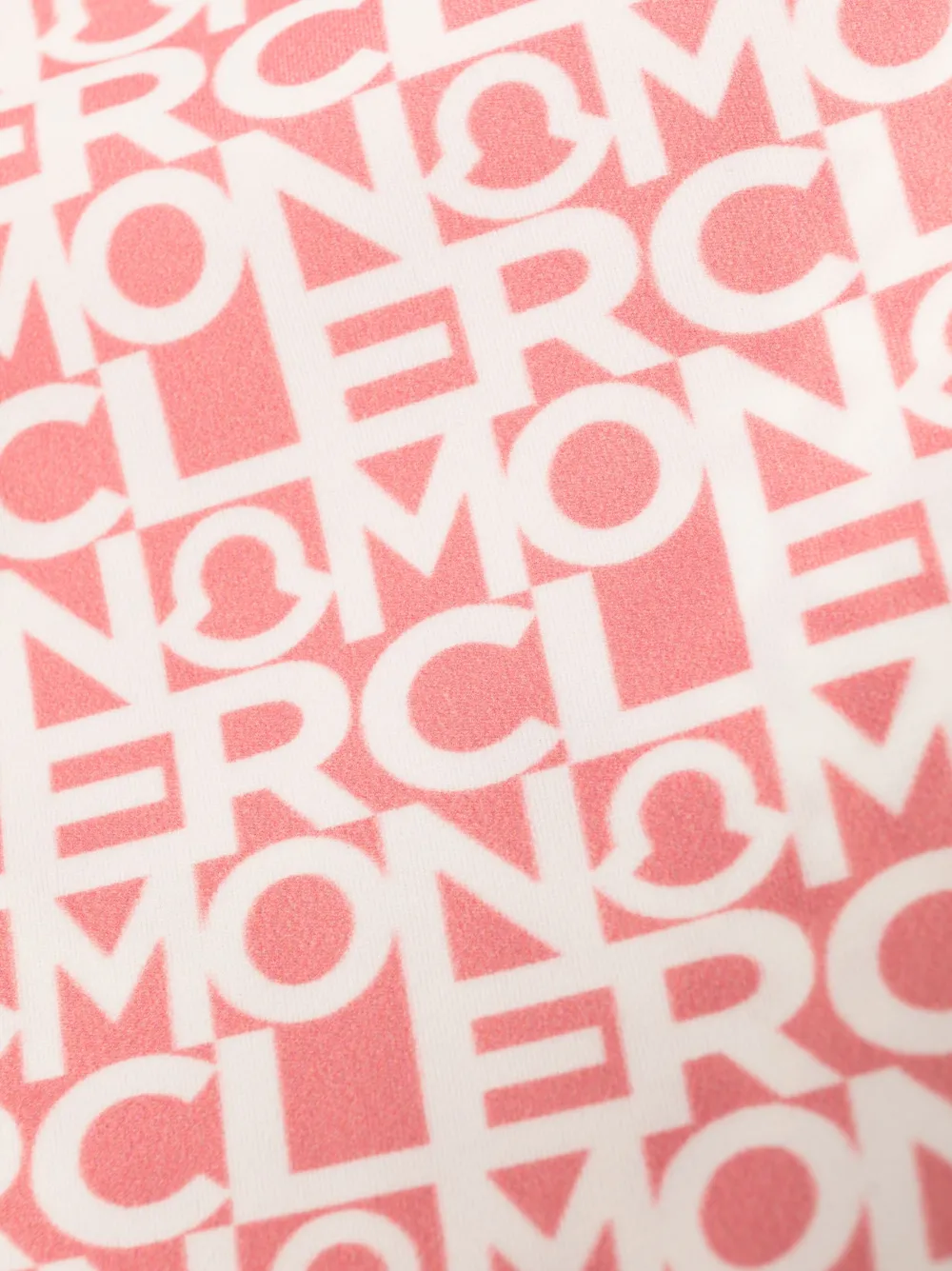 Купальник с U-образным вырезом на спине и логотипом MONCLER, розовый — фото 3
