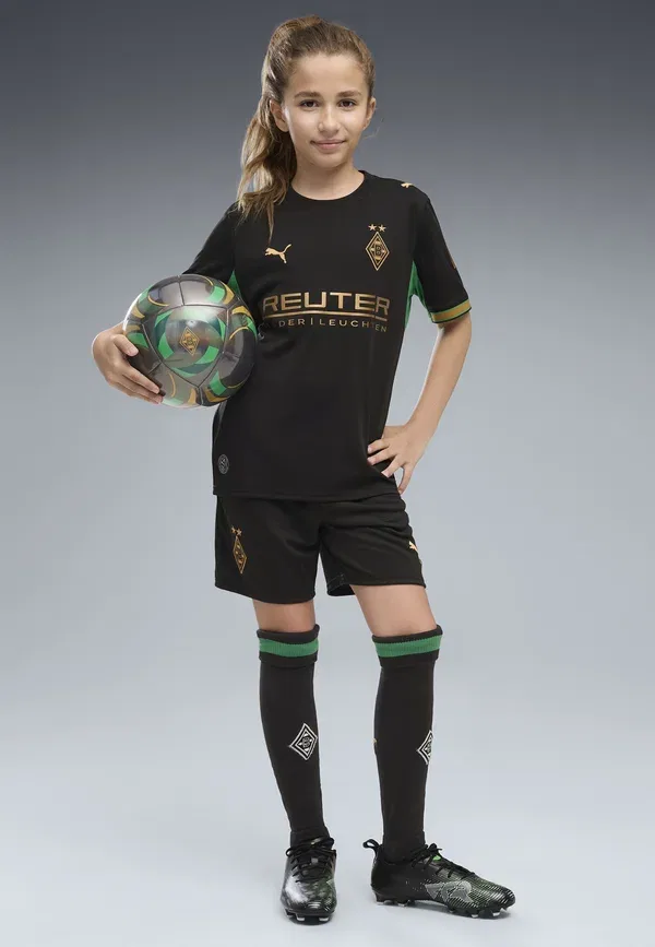Шорты Borussia Mönchengladbach 26/27 Club Wear Puma, черно-архивный зеленый