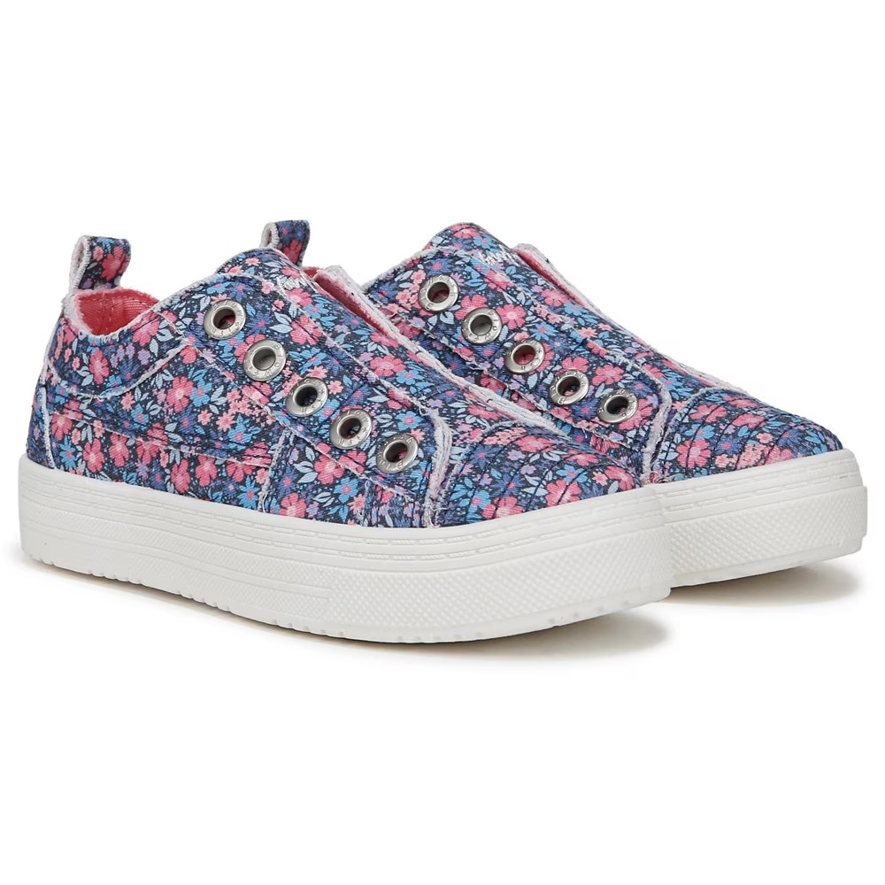 

Детские кеды на липучках для малышей/больших детей Blowfish Malibu, blue/pink floral