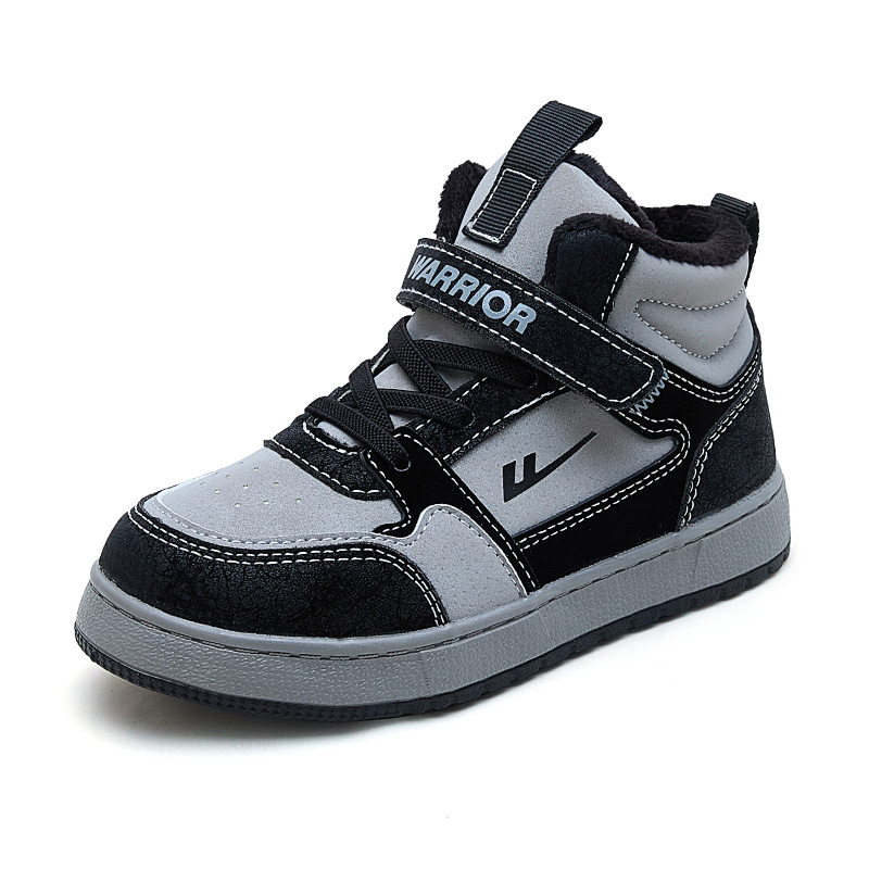 Детские кроссовки для скейтбординга Unisex WARRIOR, серый черный-fleece-lined — фото 3