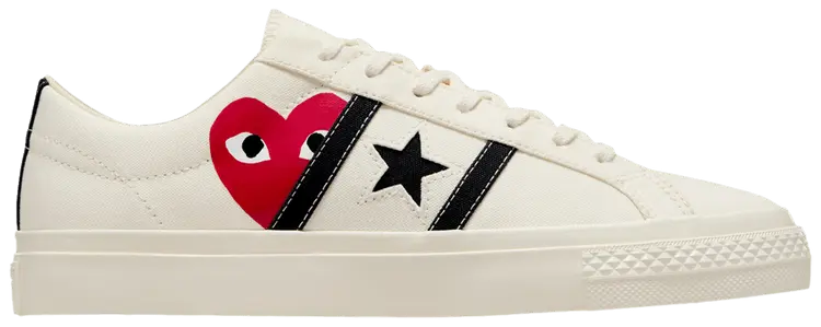 

Кроссовки Converse Comme des Garçons PLAY x One Star Academy Pro 'Milk Black', кремовый