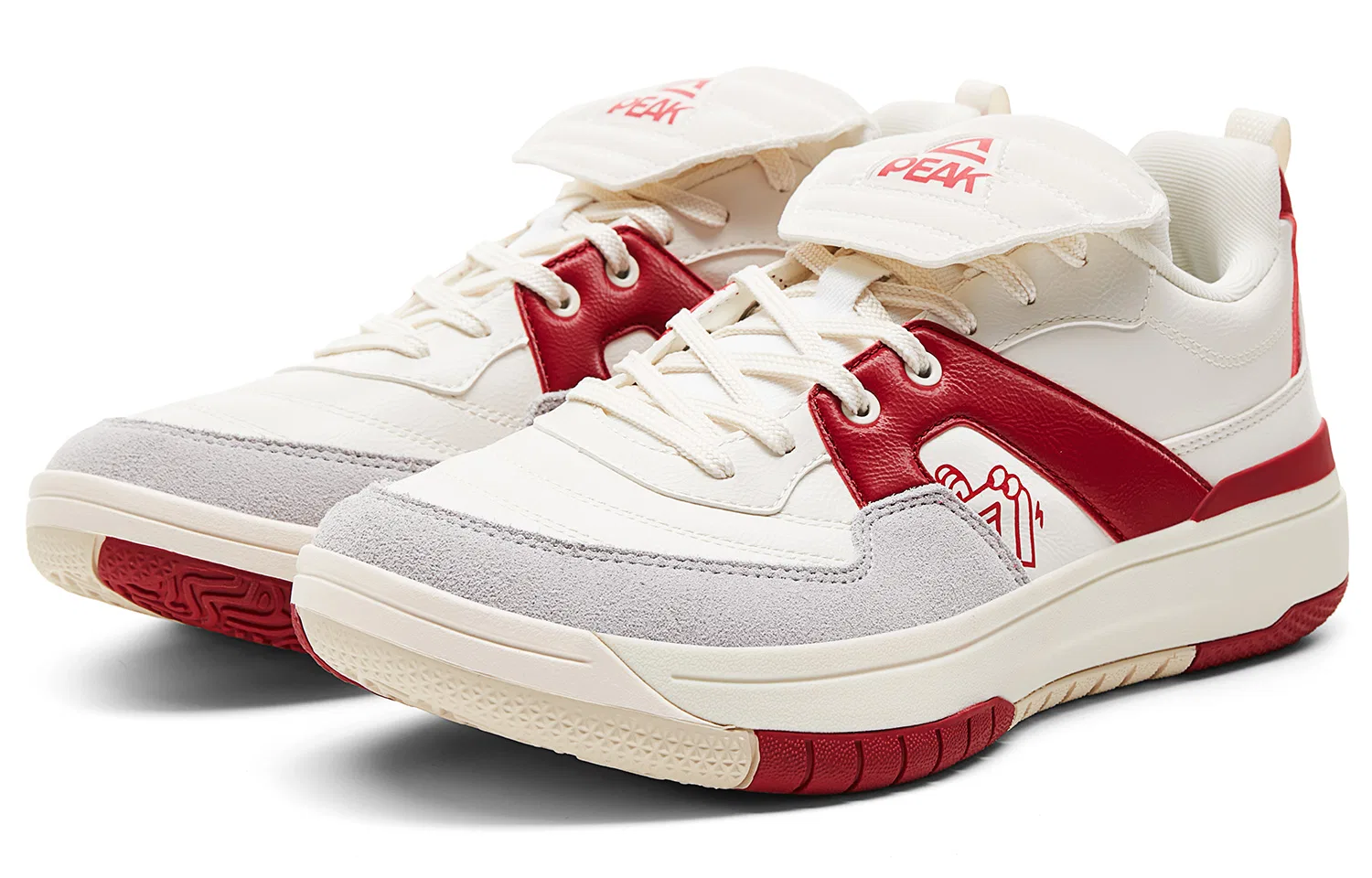 Кроссовки для скейтбординга PEAK Taichi 910 White Red — фото 4