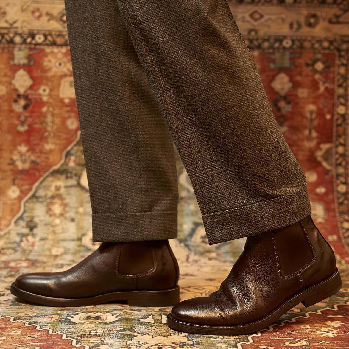 

Мужские повседневные кожаные ботинки Santimon Chelsea, мотоботы, модные черные ковбойские ботинки для мужчин, коричневый