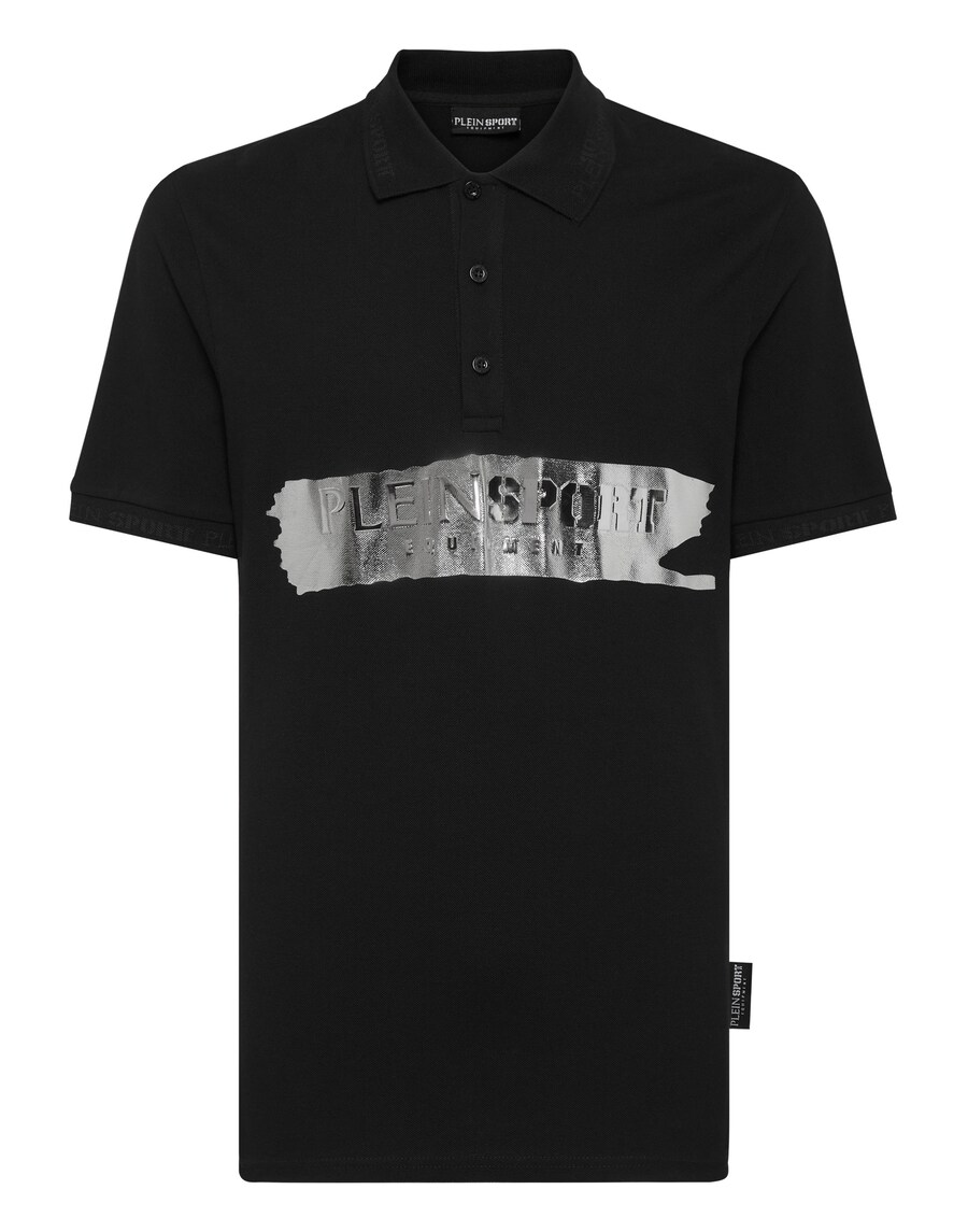 

Рубашка поло Plein Sport Shirt Silver Brush, черный