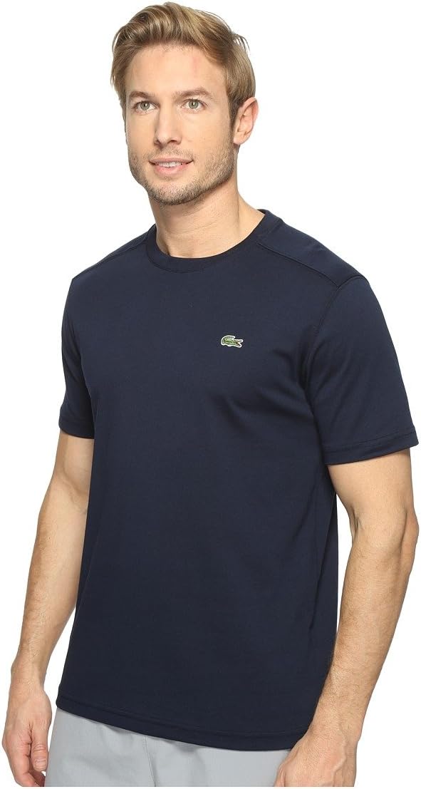 Мужская спортивная футболка Lacoste из ультрасухого хлопка, Navy Blue — фото 2