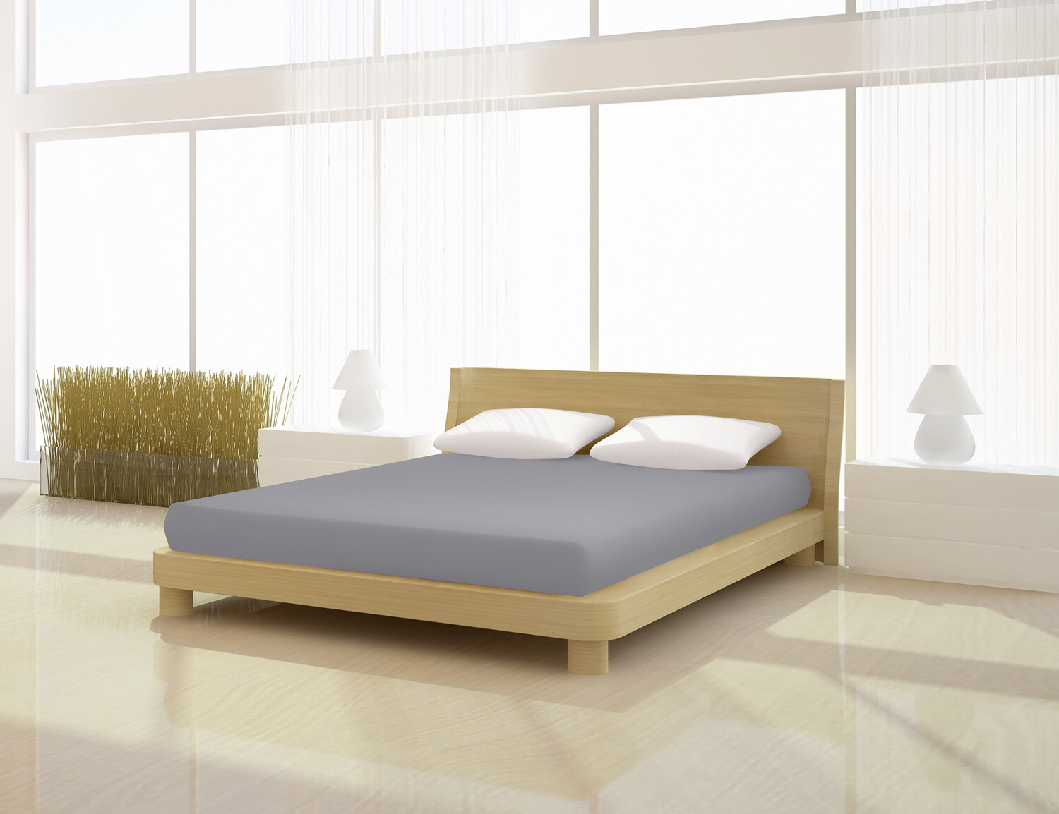 

Простыня Mr.Sandman Bio Bamboo Premium 140 160 x 200 220 см, цвет asche
